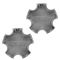 01-04 Jeep Grand Cherokee (w/Wheel Codes WFZ, WGF) Flat 5 Inch Silver Center Cap PAIR (Mopar)