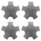 01-04 Jeep Grand Cherokee (w/Wheel Codes WFZ, WGF) Flat 5 Inch Silver Center Cap SET of 4 (Mopar)
