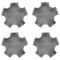 01-04 Jeep Grand Cherokee (w/Wheel Codes WFZ, WGF) Flat 5 Inch Silver Center Cap SET of 4 (Mopar)