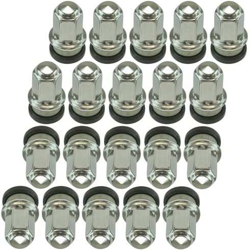00-04 F150 Heritage (M14-2.0 x 50mm) Flanged Flat Faced Wheel Lug Nut Kit (Set of 20)