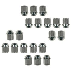 07-09 Chrysler; 02-10 Dodge, 06-09 Mitsu (9/16-18 x 1 1/2 Inch) Flattop Capped Lug Nut (Set of 20)
