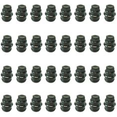 00 Escalade; 99-14 Chevy, GMC FS PU, SUV, Astrovan (M27-2.0 x 22mm) Black Lug Nut Cap (Set of 32)