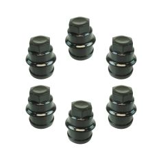 00 Escalade; 99-14Chevy, GMCFS PU,SUV, Astrovan Multifit (M27-2.0 x 22mm) Black Lug Nut Cap Box of 6
