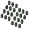 00 Escalade; 99-14Chevy, GMCFS PU,SUV, Astrovan Multifit (M27-2.0 x 22mm) Black Lug NutCap Box of 24
