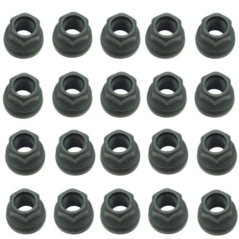 99-04 Ford Pickup; 00-02 Expedition, Navigator (M14-2.0 x 22.6mm (21mm Hex)) Blk Lug Nut (SET of 20)