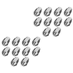 68-12 Acura, BMW, GM, Ford, Chrys, Plus (M12-1.5 x 35.1mm) Bulge Seat Chrome Acorn Nut Set of 20