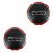 12-14 Fiat 500, 500C (exc Abarth) (15, 16 In Alloy Whl) 500 Logoed Red Line Center Cap Pair(Fiat)