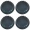 13 Camaro Conv; 10-15 Camaro Cpe; 12-15 Volt Black w/Silver Bowtie Logo Wheel Center Cap Set (GM)