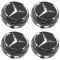 90-15 Mercedes Bz C CL CLA CLS E G ML GL GLK S SL SLK Class Chrme/Black Center Cap Set of 4 (MB)