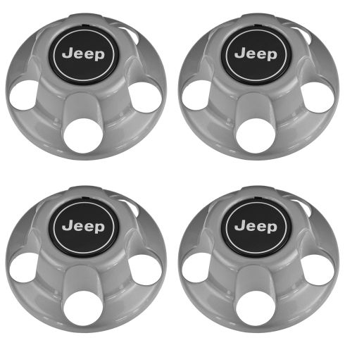 94-01 Chrkee; 91-95, 97-01 Wrangler; 94-96 Gr Cher w/Steel Wheel Center Hub Cap Set (Mopar)