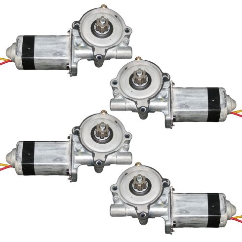 1990-07 Crown Vic Grand Marquis Linc Towncar Window Motor Set 4