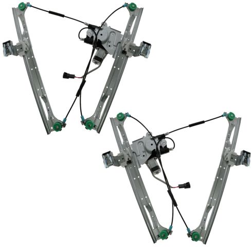 02-09 GMC Envoy Olds Saab Pwr Wdw Regulator w/Motor PAIR