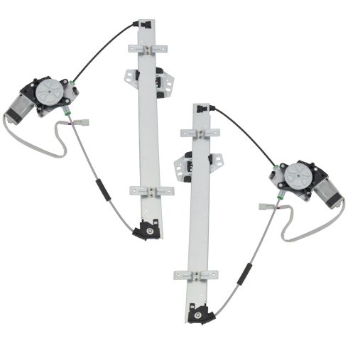 01-05 Honda Civic 4 DR Pwr Wdw Reg & Motor USA Front Pair