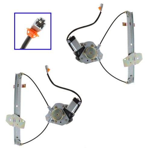 01-05 Honda Civic 4 DR Pwr Wdw Reg & Motor USA Rear Pair