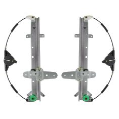 92-07 Ford Crown Vic Rear Door Window Regulator w/o Motor Pair