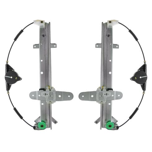 92-07 Ford Crown Vic Rear Door Window Regulator w/o Motor Pair