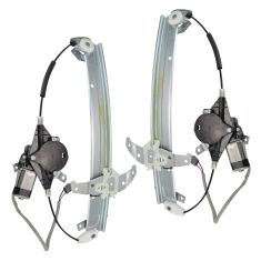 94-97 Lincoln Town Car Window Power Window Reg w/Motor PAIR