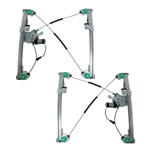 04-08 Ford F150 Super Cab Power Window Regulator w/Motor PAIR