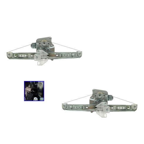 04-08 Chrysler Pacifica Power Window Regulator w/Motor PAIR