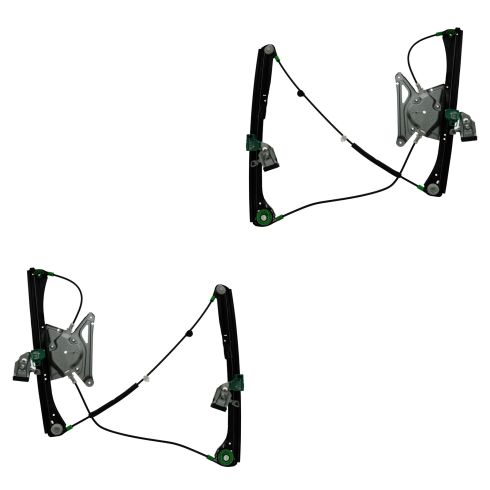 96-02 Audi A4; 00-02 S4 Power Window Regulator w/o Motor Front PAIR