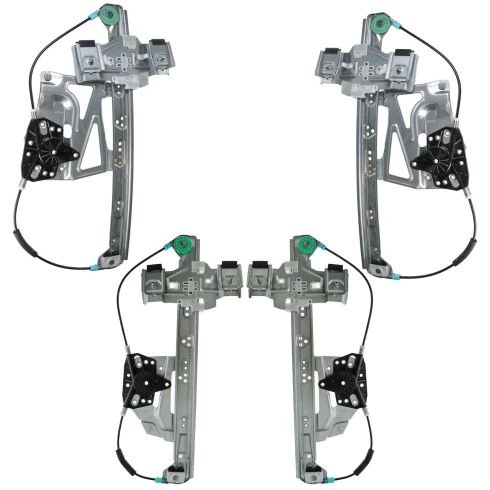2000-05 Cadillac Deville Power Window Regulator w/o Motor Set of 4
