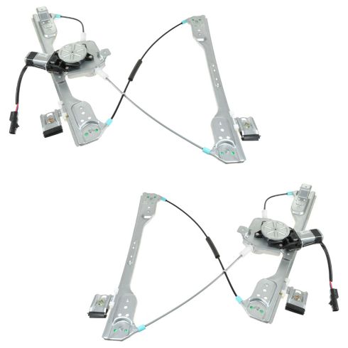 2005-10 Chrysler 300; 06-09 Charger; 05-08 Magnum w/o Anti Pinch Power Window Reg w/Motor Front PAIR