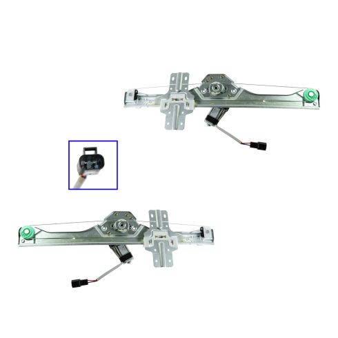 07-11 Acadia; 08-11 Enclave; 07-10 Outlook; 09-11 Traverse Rear Door Pwr Wdw Reg PAIR