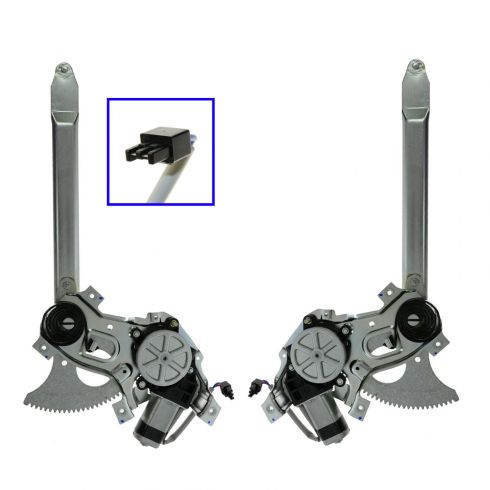 82-94 GM Mid Size Truck SUV Front Door Power Window Regulator w/Motor PAIR
