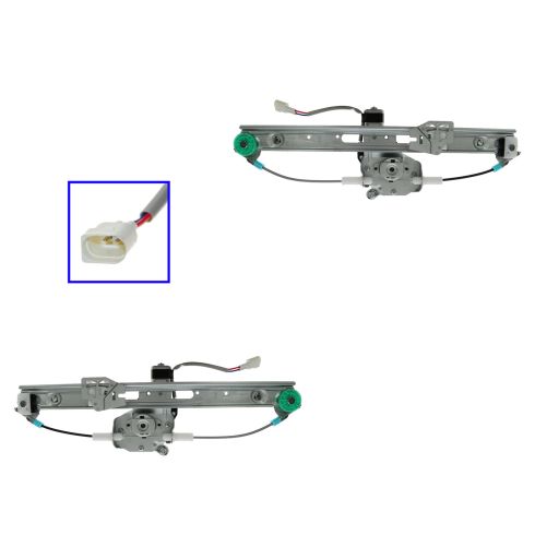 99-05 BMW 325i 330i 323i 328i Rear Door Power Window Regulator w/Motor PAIR