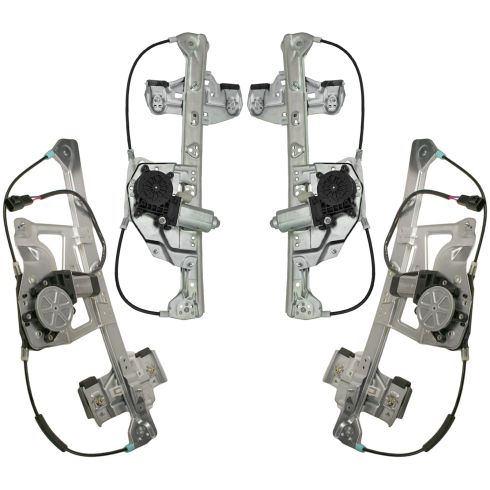 00-01 Cadillac Deville Front & Rear Power Window Regulator w/Motor (Set of 4)