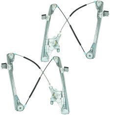 00-07 Ford Focus (exc Coupe) Front Door Window Regulator w/o Motor PAIR