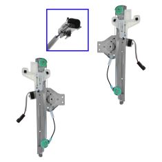 07-11 Dodge Caliber Rear Door Power Window Regulator w/Motor PAIR