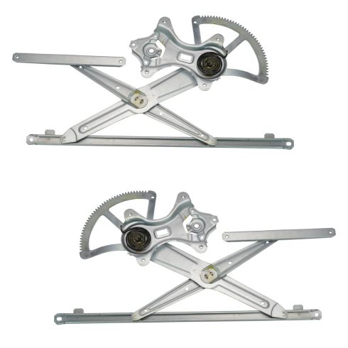 01-07 Toyota Sequoia; 04-06 Tundra 4DR (Double Cab) Front Door Power Window Regulator w/o Motor PAIR
