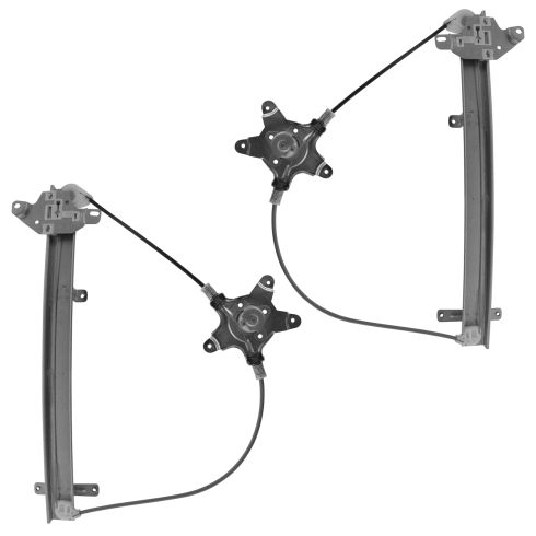 98-04 Nissan Frontier; 00-04 Xterra Front Door Manual Window Regulator Pair