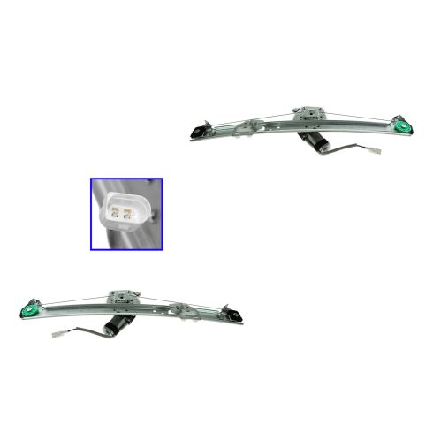 00-06 BMW X5 Rear Door Power Window Regulator w/Motor PAIR