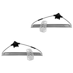 07-12 Jeep Wrangler Front Door Power Window Regualtor w/o Motor PAIR