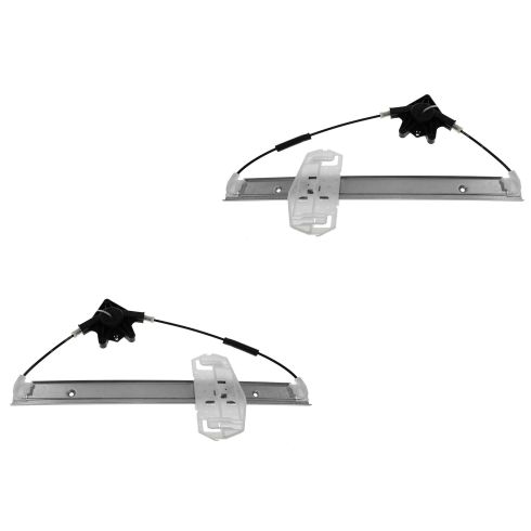 07-12 Jeep Wrangler Front Door Power Window Regualtor w/o Motor PAIR