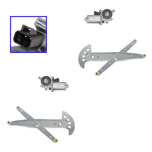 97-05 Venture Silhouette Pwr Wdw Reg & Motor Front PAIR