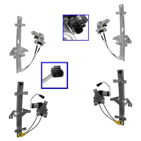 97-05 Century; 97-04 Regal; 98-02 Intrigue Front/Rear Power Window Regulator & Motor Kit (Set of 4)
