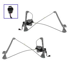 99-05 Pontiac Grand Prix; Alero 2dr Pwr Window Reg w/Mtr Pair HQ