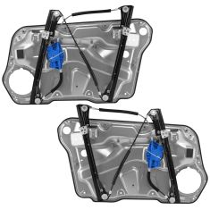 99-11 VW Golf Front Door Power Window Regulator w/o Motor (w/Panel) Pair