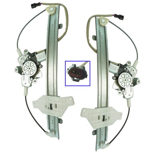 04-08 Suzuki Forenza; 05-08 Reno; 04-07 Chevy Optra Front Door Power Window Regulator w/Motor Pair