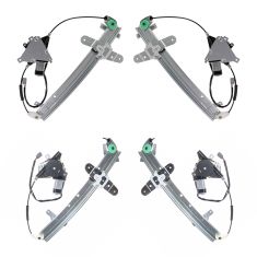92-11 Crown Vic; 92-10 Grd Marquis; 03-04 Marauder Power Window Regulator with Motor (Set of 4)