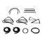 1980-86 Ford F-Series Pickup Complete Weatherstrip Kit for Trucks WITH Plastic Chrome Window Trim