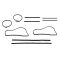 1976-86 Jeep CJ Scrambler Wrangler with Stationary Vent Window 10pc. Door Weatherstrip Seal Set