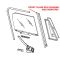 1968-95 Jeep CJ Wrangler w/Moveable Vent Door Glass Run Front Channel W/Strip PAIR