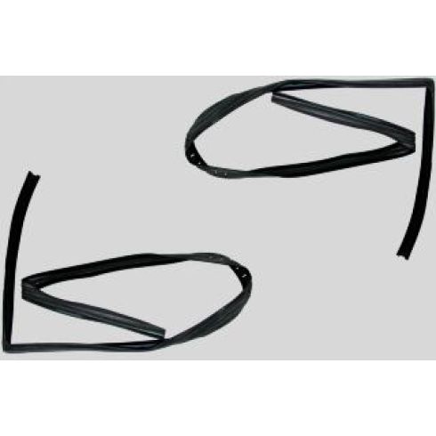 1997-03 Jeep Wrangler Frt Door Glass Complete Run Channel w/Strip PAIR