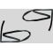 1997-03 Jeep Wrangler Frt Door Glass Complete Run Channel w/Strip PAIR