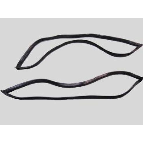 1980-96 Ford Bronco w/Removeable Top 1/4 Glass W/Strip Seal w/o Mldg PAIR