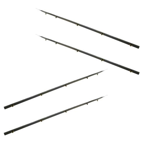 70-93 Ford L-Series Heavy Duty Truck Front Door Window Weatherstrip Sweep Kit (Set of 4)